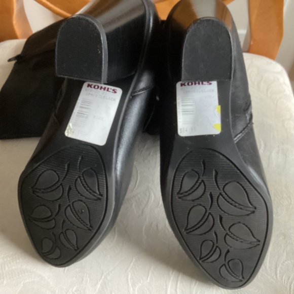 NWT Black boots with 3 inch heels mid calf side zipper - Picture 5 of 8